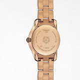 Buy Shop Tissot T Wave Black Dial Rose Gold Steel Strap Watch For Women - T112.210.33.051.00 USA Online