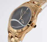 Buy Shop Tissot T Wave Black Dial Rose Gold Steel Strap Watch For Women - T112.210.33.051.00 USA Online