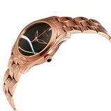 Buy Shop Tissot T Wave Black Dial Rose Gold Steel Strap Watch For Women - T112.210.33.051.00 USA Online