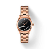 Buy Shop Tissot T Wave Black Dial Rose Gold Steel Strap Watch For Women - T112.210.33.051.00 USA Online