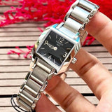 Buy Shop Tissot T Wave Black Dial Silver Steel Strap Watch for Women - T02.1.285.52 USA Online