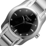 Buy Shop Tissot T Wave Black Dial Two Tone Steel Strap Watch For Women - T023.210.11.056.00 USA Online