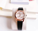 Buy Shop Tissot T Wave Diamond Mother of Pearl Dial Black Leather Strap Watch For Women - T112.210.36.111.00 USA Online