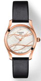 Buy Shop Tissot T Wave Diamond Mother of Pearl Dial Black Leather Strap Watch For Women - T112.210.36.111.00 USA Online