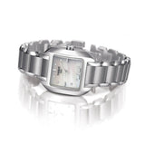 Buy Shop Tissot T Wave Diamonds Mother of Pearl Dial Silver Steel Strap Watch for Women - T02.1.285.74 USA Online
