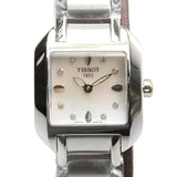 Buy Shop Tissot T Wave Diamonds Mother of Pearl Dial Silver Steel Strap Watch for Women - T02.1.285.74 USA Online