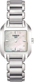 Buy Shop Tissot T Wave Diamonds Mother of Pearl Dial Silver Steel Strap Watch for Women - T02.1.285.74 USA Online