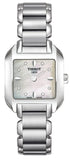 Buy Shop Tissot T Wave Diamonds Mother of Pearl Dial Silver Steel Strap Watch for Women - T02.1.285.74 USA Online