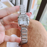 Tissot T Wave Diamonds Mother of Pearl Dial Silver Steel Strap Watch for Women - T02.1.285.74
