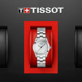 Buy Shop Tissot T Wave Diamonds White Dial Silver Steel Strap Watch For Women - T112.210.11.036.00 USA Online