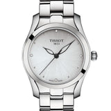 Buy Shop Tissot T Wave Diamonds White Dial Silver Steel Strap Watch For Women - T112.210.11.036.00 USA Online