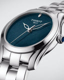 Buy Shop Tissot T Wave Donna Blue Dial Silver Steel Strap Watch For Women - T112.210.11.041.00 USA Online