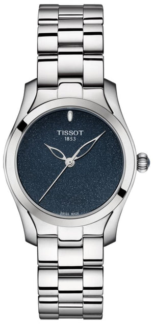Buy Shop Tissot T Wave Donna Blue Dial Silver Steel Strap Watch For Women - T112.210.11.041.00 USA Online