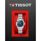 Buy Shop Tissot T Wave II Blue Dial Silver Steel Strap Watch For Women - T112.210.11.046.00 USA Online