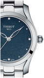 Buy Shop Tissot T Wave II Blue Dial Silver Steel Strap Watch For Women - T112.210.11.046.00 USA Online