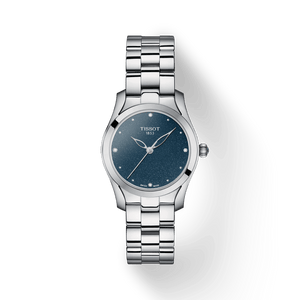 Buy Shop Tissot T Wave II Blue Dial Silver Steel Strap Watch For Women - T112.210.11.046.00 USA Online
