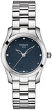 Buy Shop Tissot T Wave II Blue Dial Silver Steel Strap Watch For Women - T112.210.11.046.00 USA Online