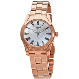 Buy Shop Tissot T Wave Mother of Pearl Dial Rose Gold Steel Strap Watch For Women - T112.210.33.113.00 USA Online