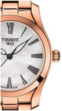 Buy Shop Tissot T Wave Mother of Pearl Dial Rose Gold Steel Strap Watch For Women - T112.210.33.113.00 USA Online