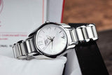Buy Shop Tissot T Wave Mother of Pearl Dial Two Tone Steel Strap Watch For Women - T023.210.11.117.00 USA Online
