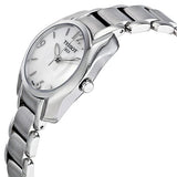 Buy Shop Tissot T Wave Mother of Pearl Dial Two Tone Steel Strap Watch For Women - T023.210.11.117.00 USA Online