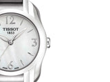 Buy Shop Tissot T Wave Mother of Pearl Dial Two Tone Steel Strap Watch For Women - T023.210.11.117.00 USA Online