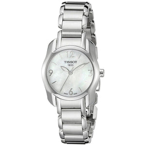 Buy Shop Tissot T Wave Mother of Pearl Dial Two Tone Steel Strap Watch For Women - T023.210.11.117.00 USA Online