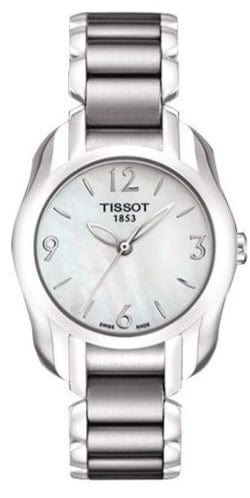 Buy Shop Tissot T Wave Mother of Pearl Dial Two Tone Steel Strap Watch For Women - T023.210.11.117.00 USA Online