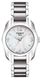 Buy Shop Tissot T Wave Mother of Pearl Dial Two Tone Steel Strap Watch For Women - T023.210.11.117.00 USA Online