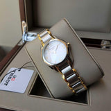 Buy Shop Tissot T Wave Mother of Pearl Dial Two Tone Steel Strap Watch for Women - T023.210.22.117.00 USA Online