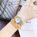 Buy Shop Tissot T Wave Mother of Pearl Dial Two Tone Steel Strap Watch for Women - T023.210.22.117.00 USA Online