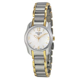 Buy Shop Tissot T Wave Mother of Pearl Dial Two Tone Steel Strap Watch for Women - T023.210.22.117.00 USA Online