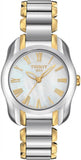 Buy Shop Tissot T Wave Mother of Pearl Dial Two Tone Steel Strap Watch for Women - T023.210.22.117.00 USA Online