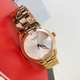 Buy Shop Tissot T Wave Rose Gold Dial Rose Gold Steel Strap Watch For Women - T112.210.33.456.00 USA Online