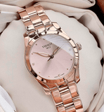Buy Shop Tissot T Wave Rose Gold Dial Rose Gold Steel Strap Watch For Women - T112.210.33.456.00 USA Online