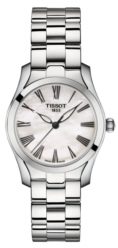Buy Shop Tissot T Wave T Lady Mother of Pearl Dial Silver Steel Strap Watch For Women - T112.210.11.113.00 USA Online