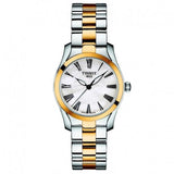 Buy Shop Tissot T Wave Quartz Mother of Pearl Dial Two Tone Steel Strap Watch for Women - T112.210.22.113.00 USA Online
