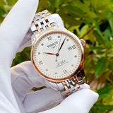 Buy Shop Tissot Le Locle Powermatic 80 Silver Dial Two Tone Steel Strap Watch For Men - T006.407.22.036.01 USA Online