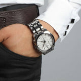 Buy Shop Tissot T Classic Couturier Chronograph White Dial Silver Steel Strap Watch For Men - T101.617.11.031.00 USA Online