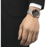 Buy Shop Tissot T Classic Luxury Powermatic 80 Black Dial Silver Steel Strap Watch For Men - T086.407.22.067.00 USA Online