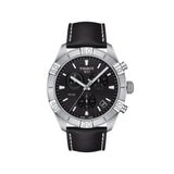 Buy Shop Tissot PR 100 Sport Quartz Chronograph Black Dial Black Leather Strap Watch For Men - T101.617.16.051.00 USA Online