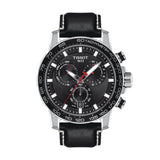 Tissot Supersport Chrono Black Dial Black Leather Strap Watch for Men - T125.617.16.051.00