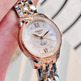 Buy Shop Tissot Le Locle Automatic Lady Silver Dial Two Tone Steel Strap Watch For Women - T41.2.183.16 USA Online