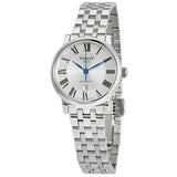 Tissot T Classic Carson Premium Automatic Lady Silver Dial Silver Steel Strap Watch for Women - T122.207.11.033.00