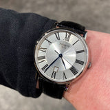 Buy Shop Tissot Carson Premium Silver Dial Black Leather Strap Watch For Men - T122.410.16.033.00 USA Online
