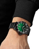Buy Shop Tissot Tissot Seastar 1000 Quartz Green Dial Black Steel Strap Watch for Men - T120.410.33.091.00 USA Online