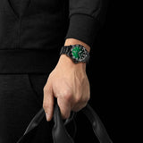 Buy Shop Tissot Tissot Seastar 1000 Quartz Green Dial Black Steel Strap Watch for Men - T120.410.33.091.00 USA Online