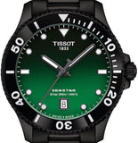 Buy Shop Tissot Tissot Seastar 1000 Quartz Green Dial Black Steel Strap Watch for Men - T120.410.33.091.00 USA Online
