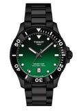 Buy Shop Tissot Tissot Seastar 1000 Quartz Green Dial Black Steel Strap Watch for Men - T120.410.33.091.00 USA Online