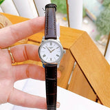 Buy Shop Tissot Tradition 5.5 Lady Silver Dial Brown Leather Strap Watch for Women - T063.009.16.018.00 USA Online